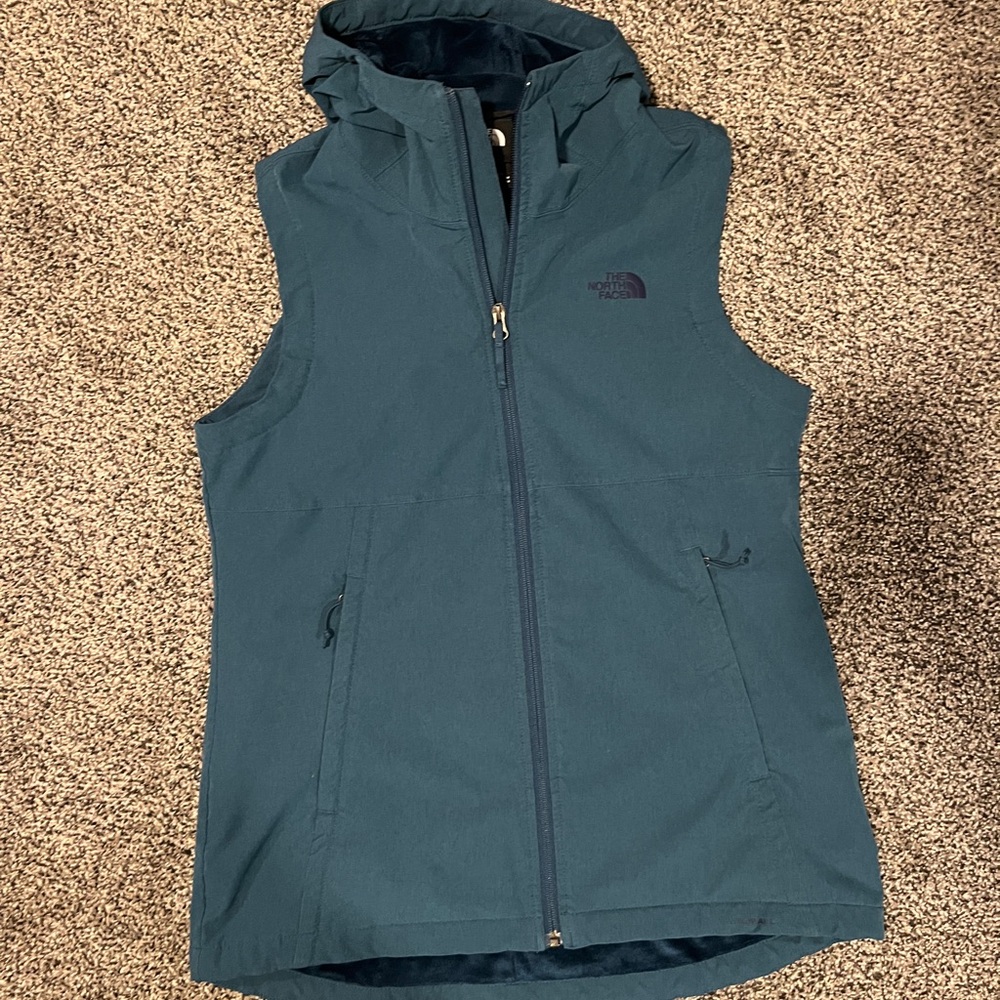 The North Face Teal Hooded Vest